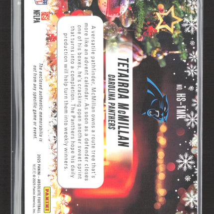 2025 Panini Absolute Football Holiday Suit Tetairoa McMillan #HS-TML RC Relic