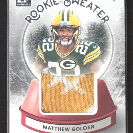2025 Panini Donruss Football Rookie Sweater Matthew Golden #SWE-MGN Patch