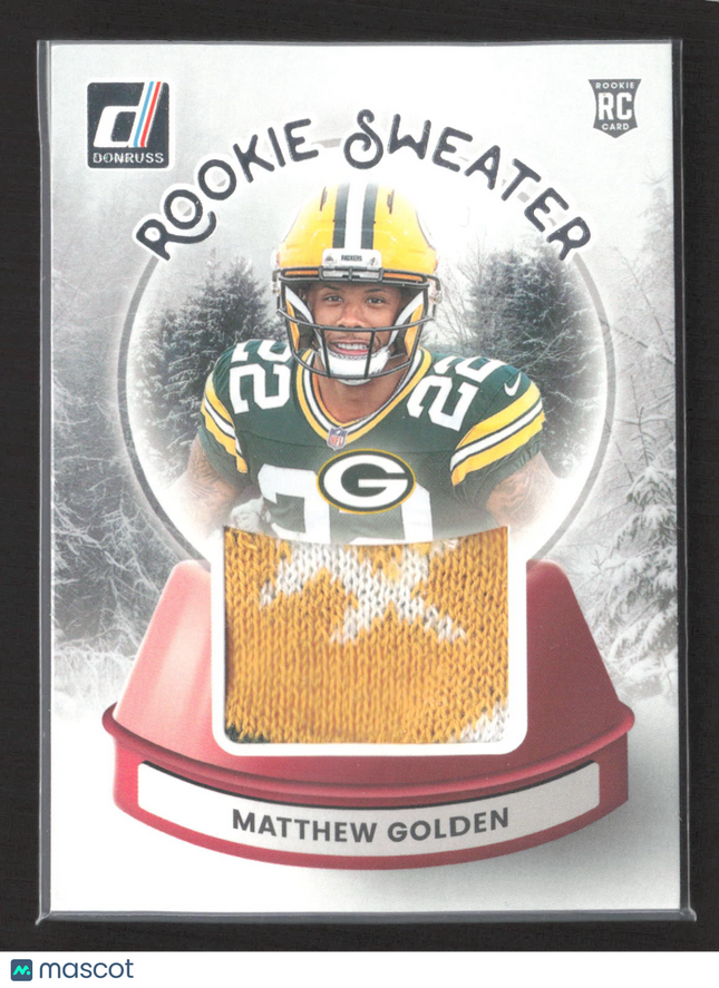 2025 Panini Donruss Football Rookie Sweater Matthew Golden #SWE-MGN Patch