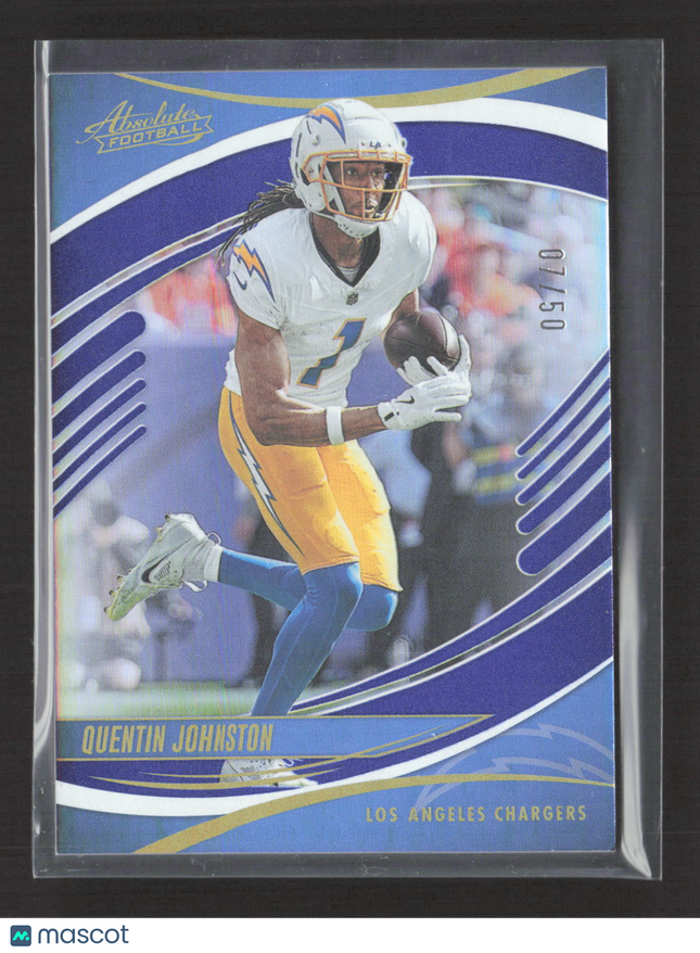 2025 Panini Absolute Football Quentin Johnston #32 Blue 07/50