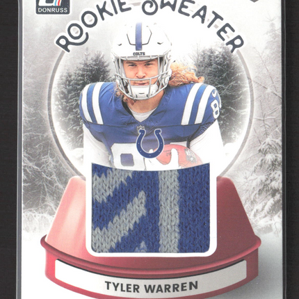 2025 Panini Donruss Rookie Sweater Tyler Warren #SWE-TWN Rookie Sweater