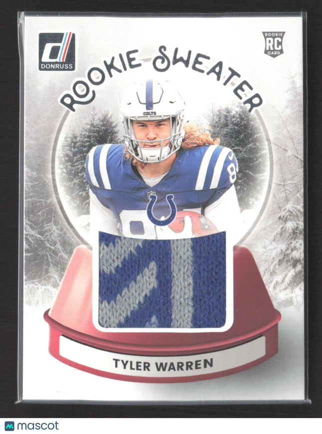 2025 Panini Donruss Rookie Sweater Tyler Warren #SWE-TWN Rookie Sweater
