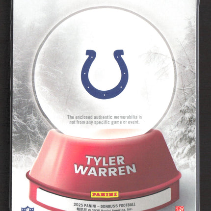2025 Panini Donruss Rookie Sweater Tyler Warren #SWE-TWN Rookie Sweater