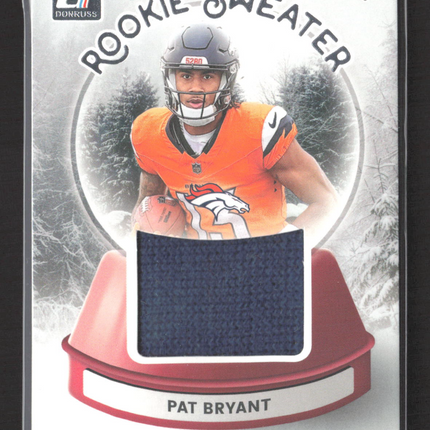 2025 Panini Donruss Rookie Sweater Pat Bryant #SWE-PBT Rookie Sweater Relic
