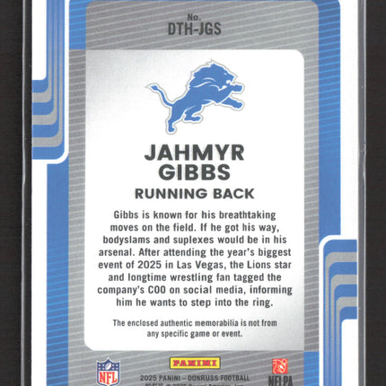 2025 Panini Donruss Threads Jahmyr Gibbs #DTH-JGS Jersey