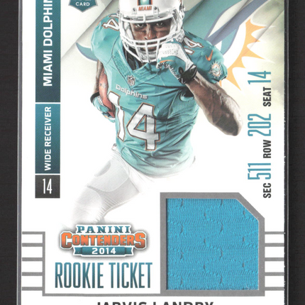 2014 Panini Contenders Rookie Ticket Jarvis Landry #RTS-20 RC Jersey
