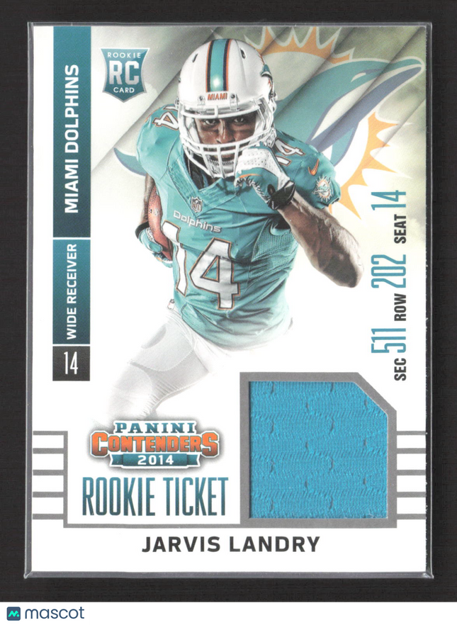 2014 Panini Contenders Rookie Ticket Jarvis Landry #RTS-20 RC Jersey