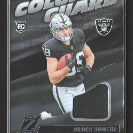2024 Panini Zenith Color Guard Brock Bowers #CG7 RC Jersey