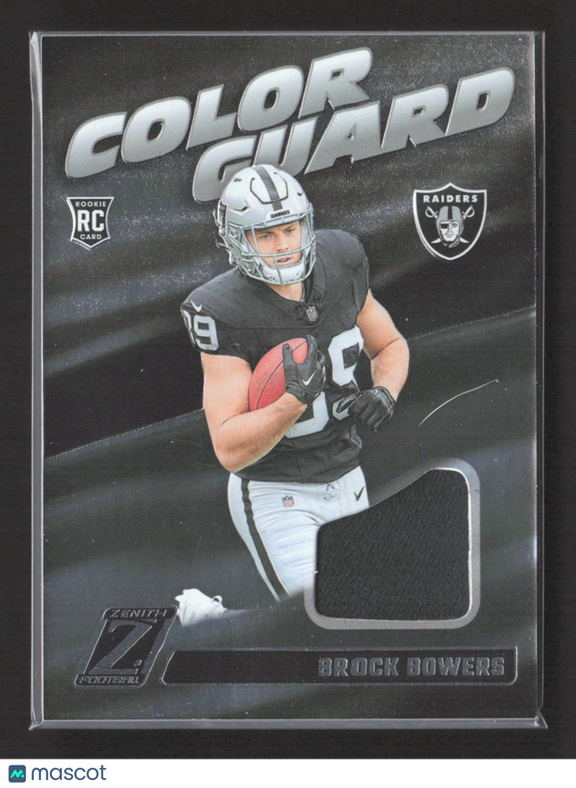 2024 Panini Zenith Color Guard Brock Bowers #CG7 RC Jersey