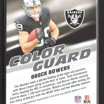 2024 Panini Zenith Color Guard Brock Bowers #CG7 RC Jersey