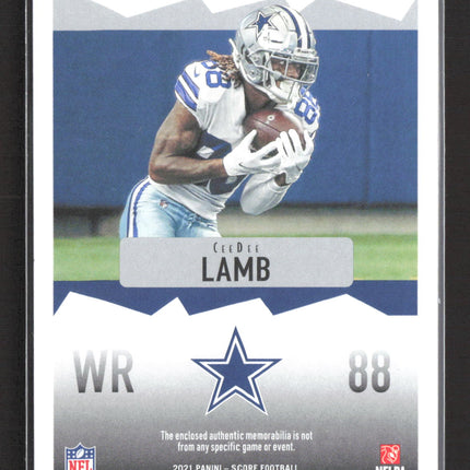 2021 Panini Score Football First Score CeeDee Lamb #FS4 Jersey