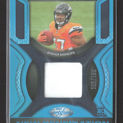 2025 Panini Certified New Generation RJ Harvey #NGJ-RHY 183/199 RC Jersey