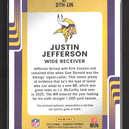 2025 Panini Donruss Threads Justin Jefferson #DTH-JJN Jersey