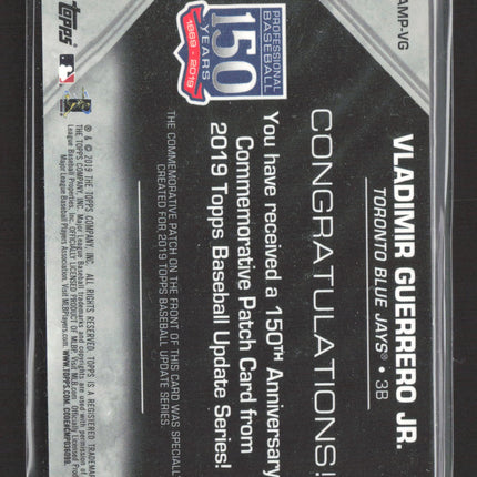 2019 Topps Baseball Vladimir Guerrero Jr. #AMP-VG RC Commemorative Patch