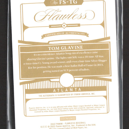 2022 Panini Flawless Baseball Tom Glavine #FS-TG 01/15 Auto