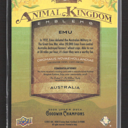 2025 Upper Deck Goodwin Champions Animal Kingdom Emblems Manufactured Patch #81