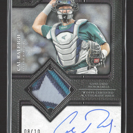 2025 Topps Flagship Autograph Patch Card Cal Raleigh #TFAP2-CRA 08/10