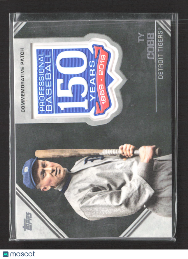 2019 Topps Series One 150th Anniversary Commemorative Patch Ty Cobb #AMP-TC