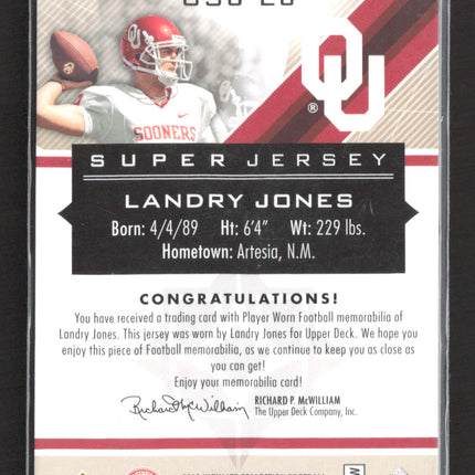 2013 Upper Deck Ultimate Super Jersey Landry Jones #USJ-LJ Super Jersey 13/35