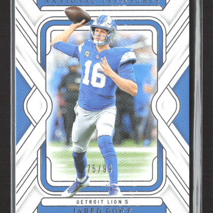 2025 Panini National Treasures Football Jared Goff #34 75/99