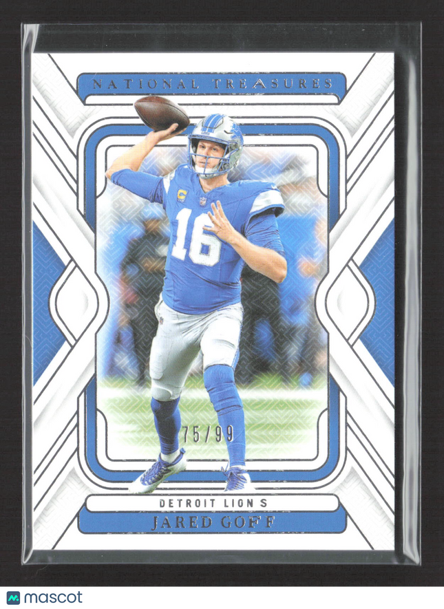 2025 Panini National Treasures Football Jared Goff #34 75/99