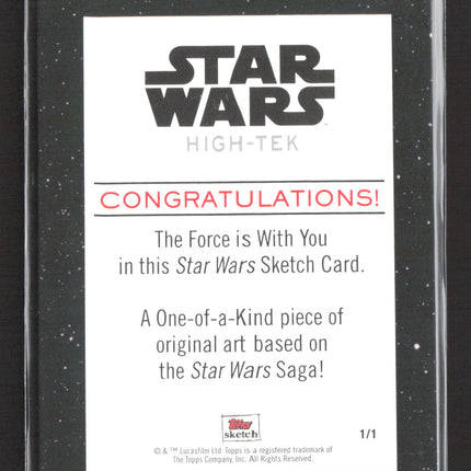 2015 Topps Star Wars High-Tek 1/1 Sketch One-of-One Ezra