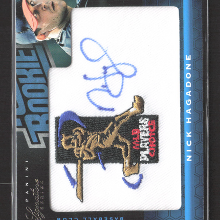 2012 Panini Signature Nick Hagadone #137 MLB Players Choice Patch Auto /670