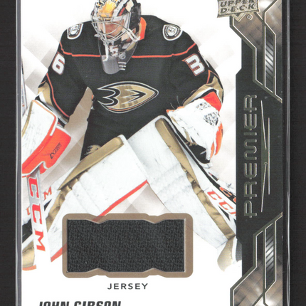 2020 Upper Deck Premier John Gibson #36 Memorabilia Jersey
