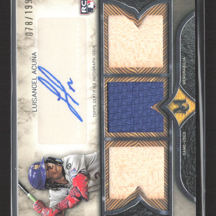 2025 Topps Museum Collection Luisangel Acuna #SPTRA-LA /199 RC Jersey Auto