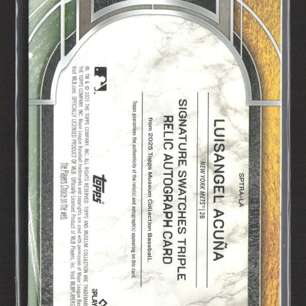 2025 Topps Museum Collection Luisangel Acuna #SPTRA-LA /199 RC Jersey Auto