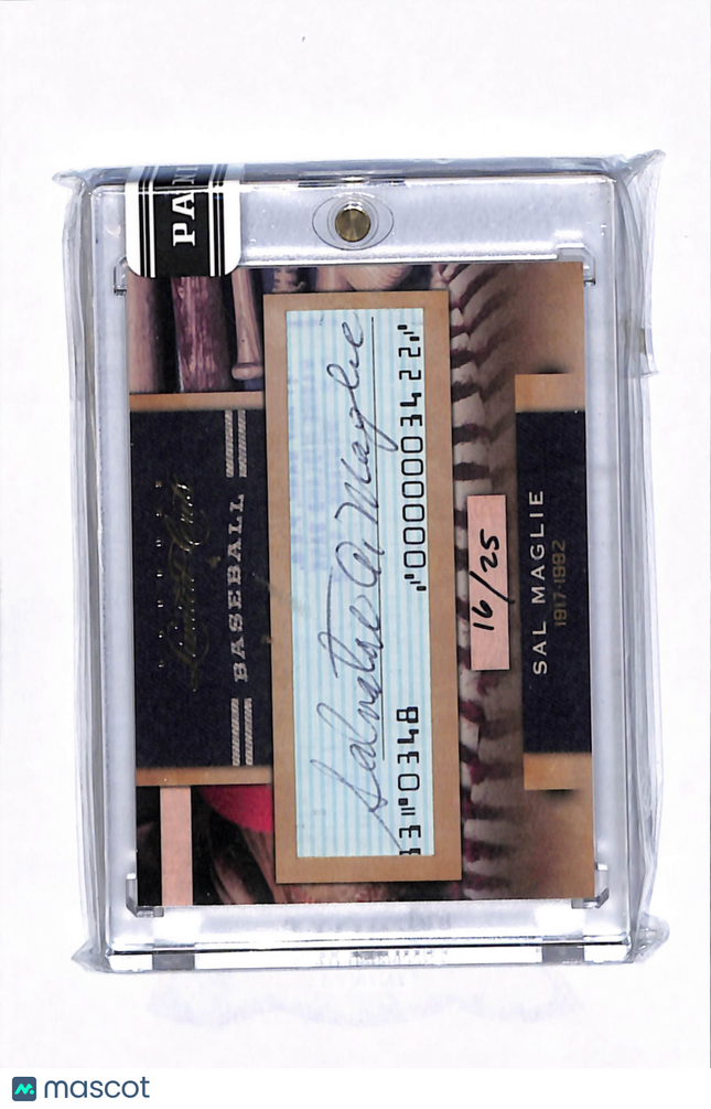 2011 Panini Limited Cut Signature Sal Maglie #288 Cut Signature Auto /25