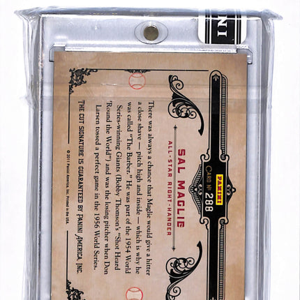 2011 Panini Limited Cut Signature Sal Maglie #288 Cut Signature Auto /25