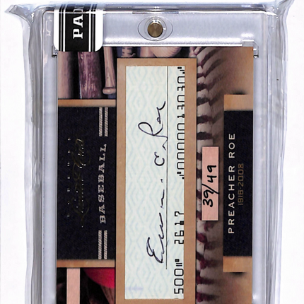 2011 Panini Limited Baseball Preacher Roe #259 Cut Signature Auto /49