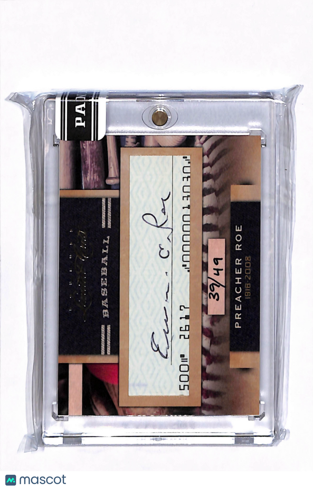2011 Panini Limited Baseball Preacher Roe #259 Cut Signature Auto /49