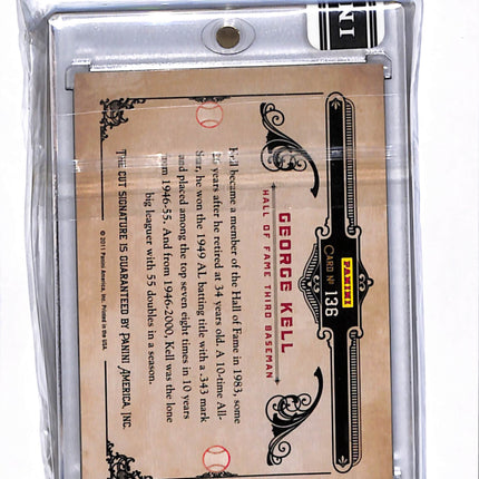 2011 Panini Limited Cut Signature George Kell #136 Cut Signature Auto /49