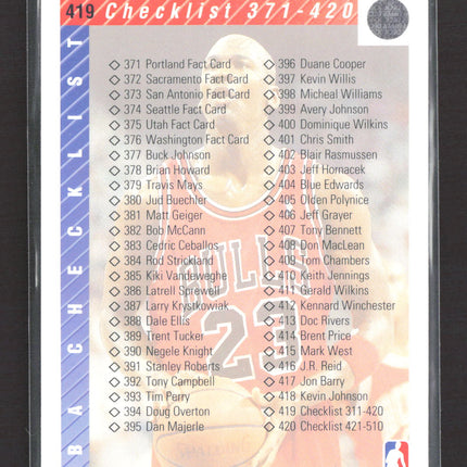 1992 Upper Deck Michael Jordan #419 Checklist