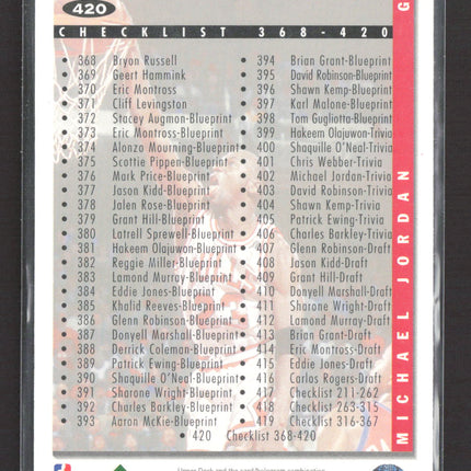 1994 Upper Deck Collector's Choice Michael Jordan #420 Checklist