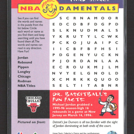 1996 Upper Deck Collector's Choice NBA Fundamentals Michael Jordan #195