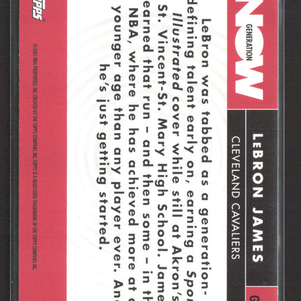 2007 Topps Generation Now LeBron James #GN1