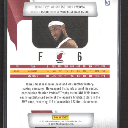 2010 Panini Prestige LeBron James #20