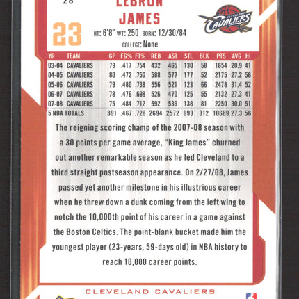 2008 Upper Deck MVP LeBron James #28