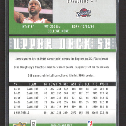 2008 Upper Deck MVP LeBron James #10