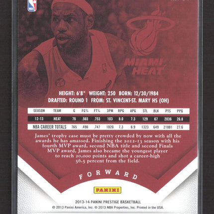 2013 Panini Prestige LeBron James #39