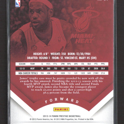 2013 Panini Prestige LeBron James #39