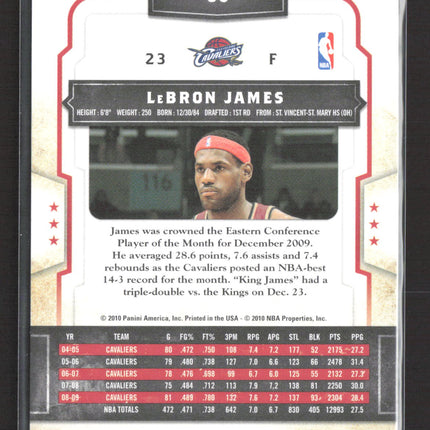 2010 Panini Classics LeBron James #38