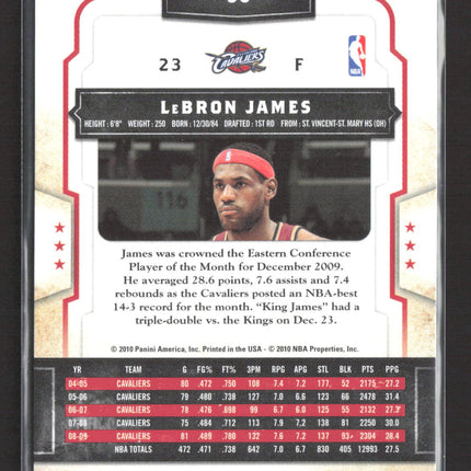 2010 Panini Classics LeBron James #38