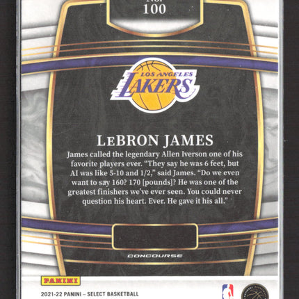2022 Panini Select Concourse LeBron James #100