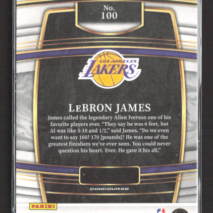 2022 Panini Select Basketball LeBron James #100 Concourse