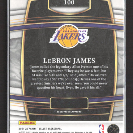 2022 Panini Select Concourse LeBron James #100