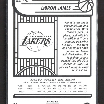2022 Panini NBA Hoops LeBron James #170 Winter